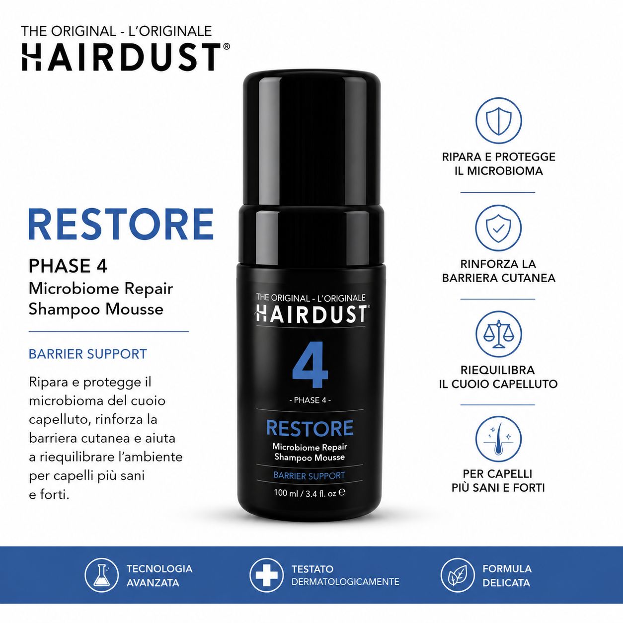 Fase 4 - Restore Microbiome Repair Shampoo Mousse