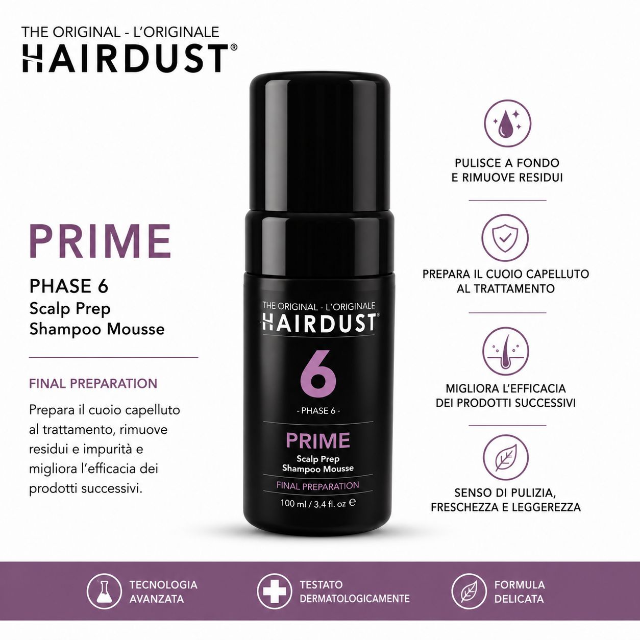 Fase 6 - Prime Scalp Prep Shampoo Mousse